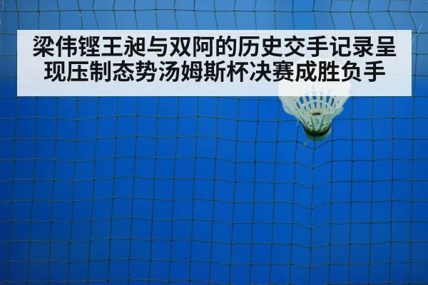 梁伟铿王昶与双阿的历史交手记录呈现压制态势汤姆斯杯决赛成胜负手